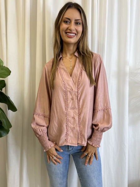 NATASHA SILK FEEL BLOUSE