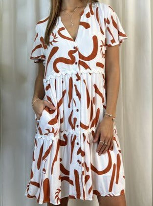 DIVINCIE MINI DRESS WITH RICRAC