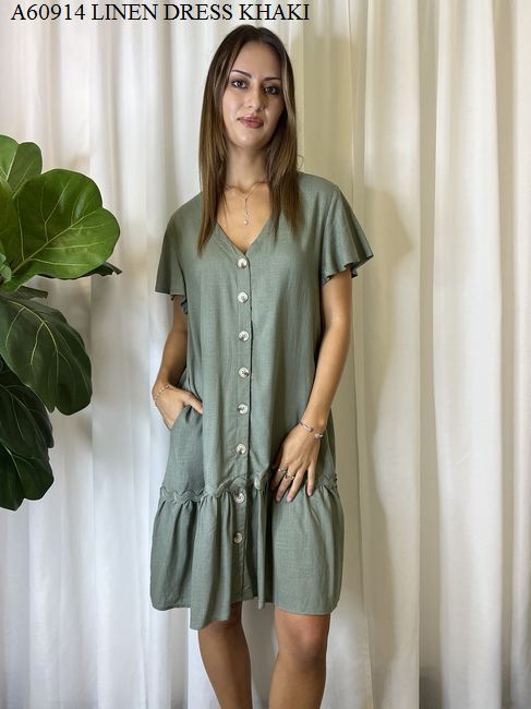GRACE BUTTON DOWN LINEN MINI