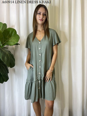 GRACE BUTTON DOWN LINEN MINI