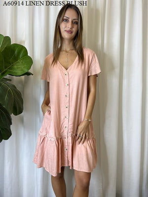 GRACE BUTTON DOWN LINEN MINI