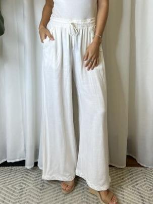 JEMMA LINEN PANTS RICRAC DETAIL