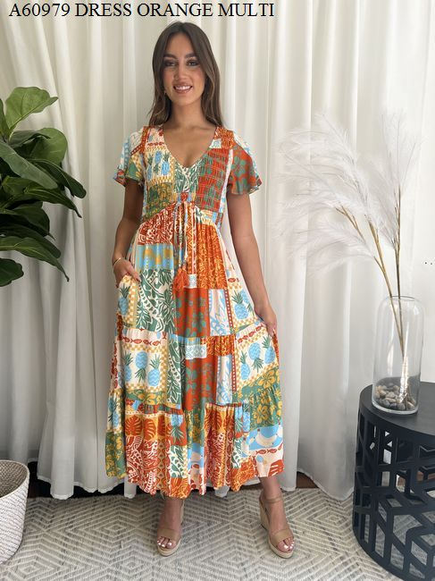 BANARA SHIRRED BODICE MAXI