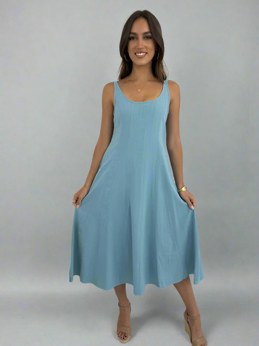 CLAUIDETTE PINTUCK MAXI DRESS