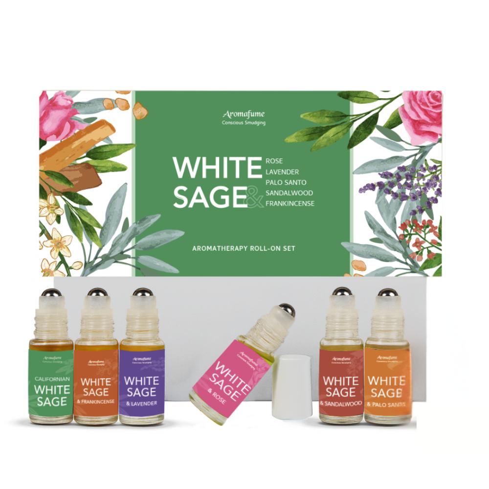 White Sage Aromatherapy Set Of 6 Roll On