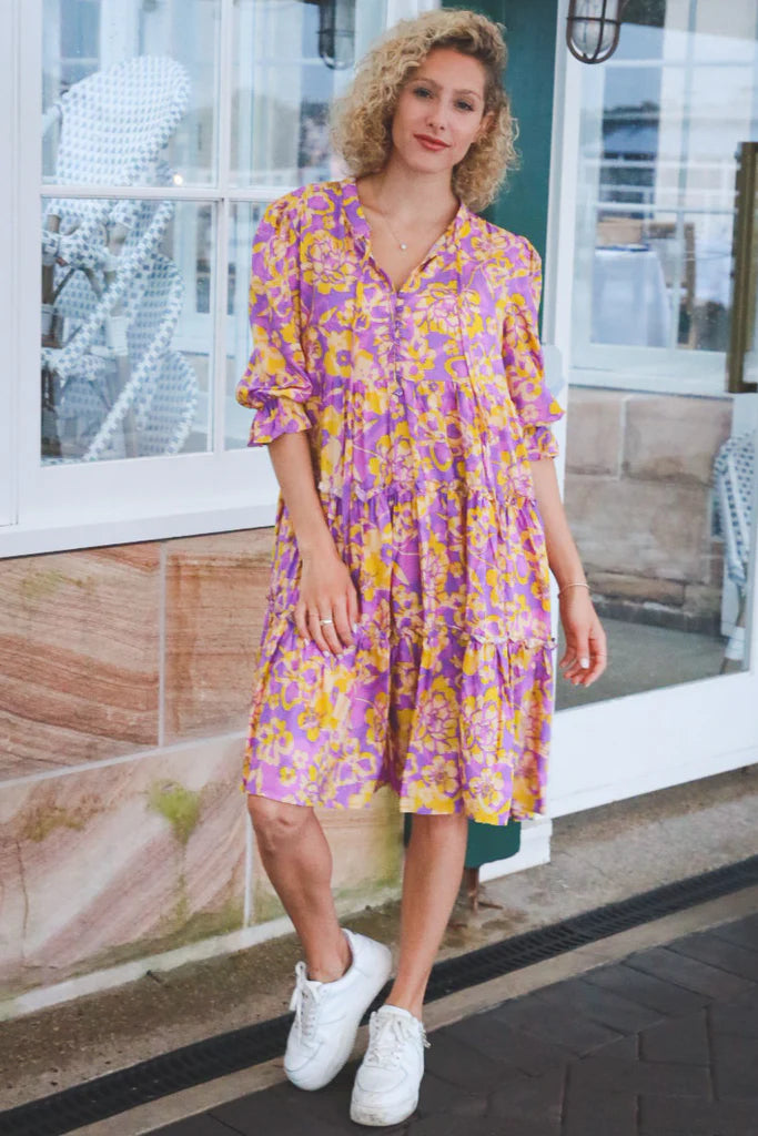 PENELOPE BUTTON FRONT MINI DRESS