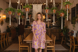 #Penelope Button Front Mini Dress