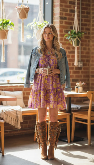 #Penelope Button Front Mini Dress