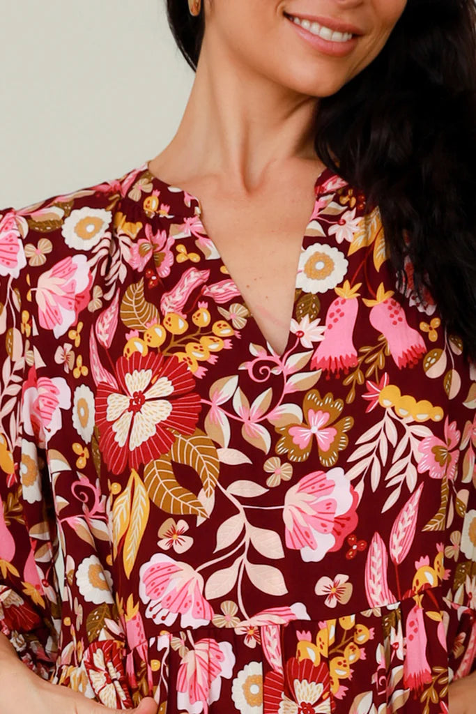 Mirah Midi Dress W/Tie