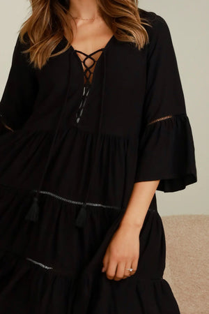 LAVERN MINI DRESS W/LACE