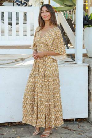 JULIANNA BEIGE MAXI DRESS