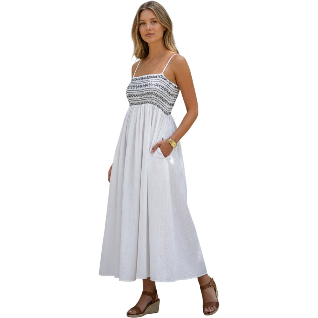 Annie Smocked Bodice Maxi Dress