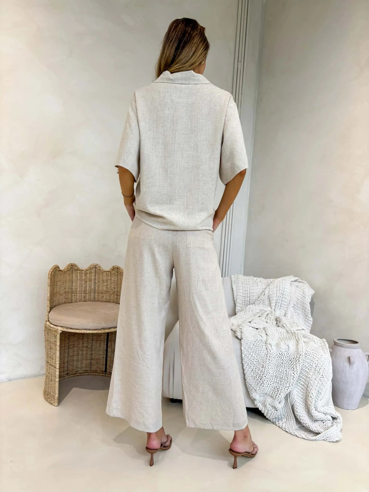 ALANI LINEN FLARED PANTS