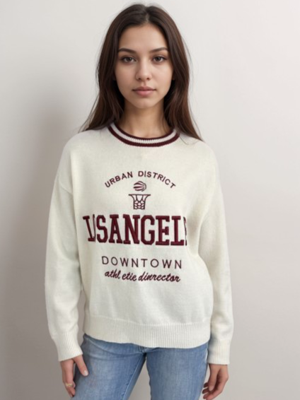 Los Angeles Emb Print Jumper