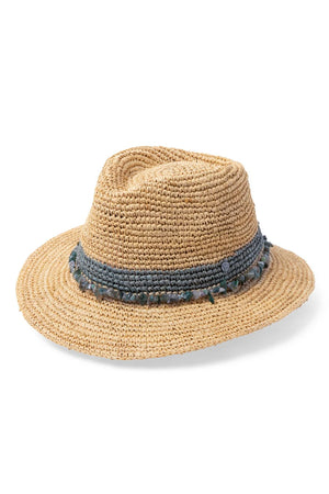 Natural Weaved Hat With Gems