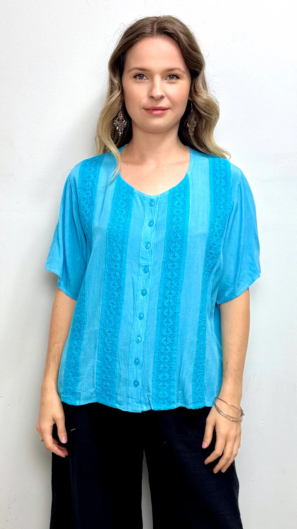 Boheme Button Up Blouse/Rayon