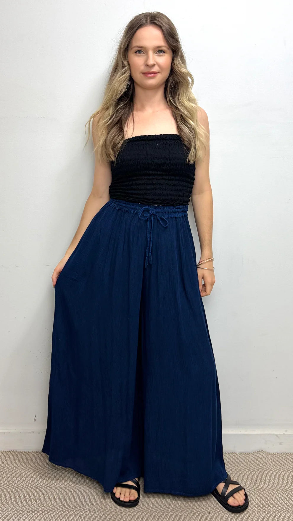 Rowan Wide Leg Crepe Pants