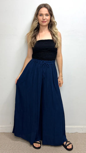 Rowan Wide Leg Crepe Pants