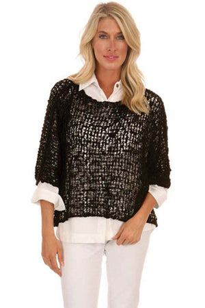 Poncho Pillow Box Knit Top