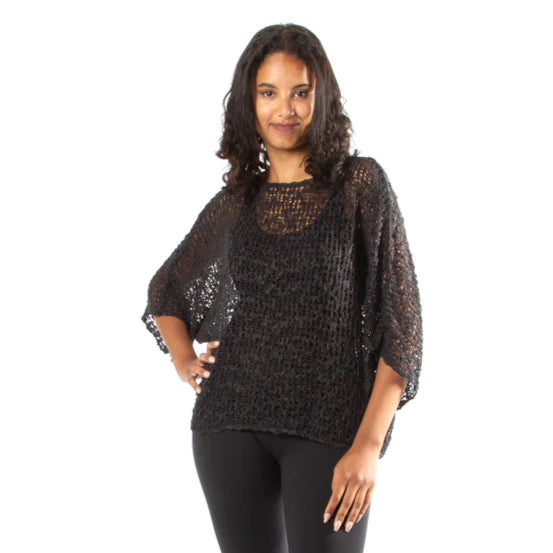 Poncho Pillow Box Knit Top