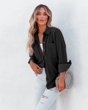 #Button-up Corduroy Shacket