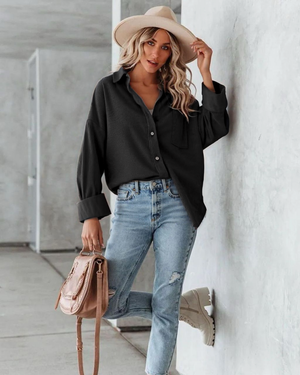 #Button-up Corduroy Shacket