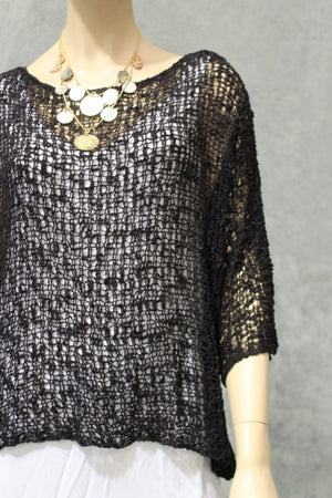 Poncho Pillow Box Knit Top