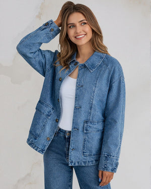 #Button Down Denim Jacket