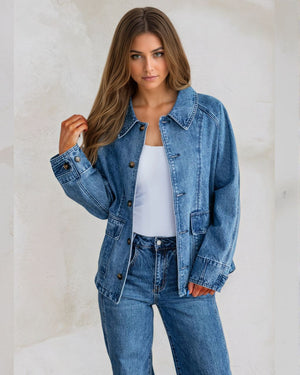 #Button Down Denim Jacket