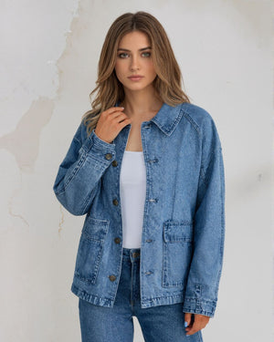 #Button Down Denim Jacket