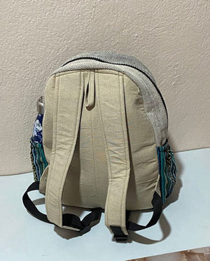 Patched Butterfly Hemp Backpack