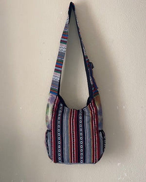 Mushroom Embroidery Hemp Jogi Bag