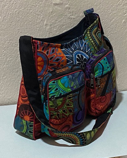 Square Patchwork Shoulder Cotton Bag