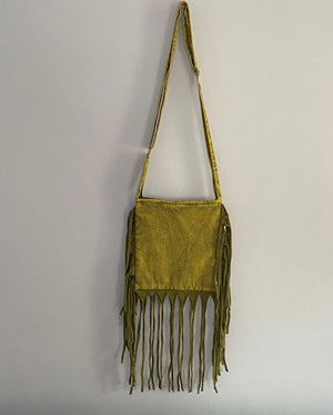 Floral Handwork Cotton Fringe Bag