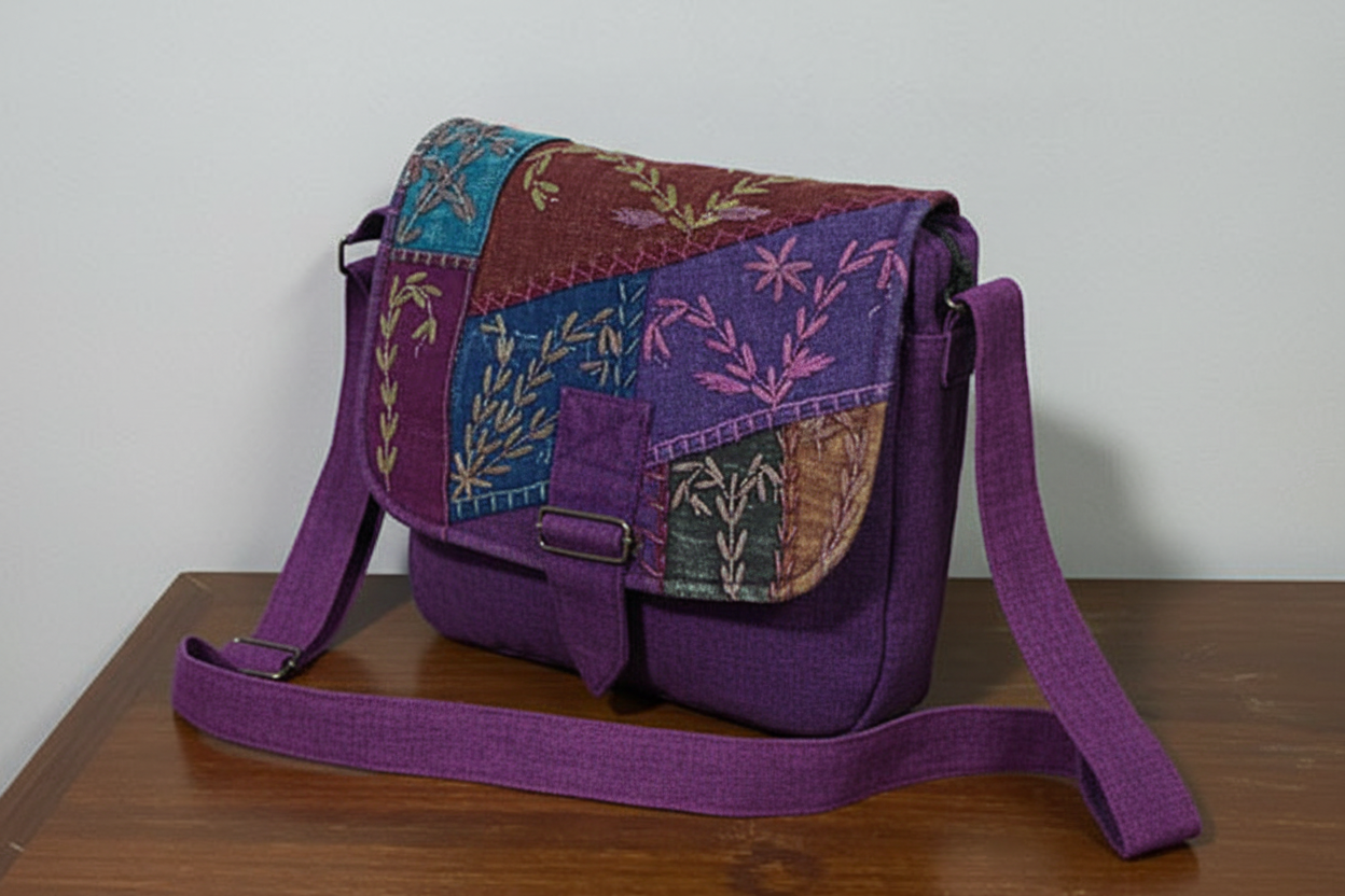 Crochet Work Cotton Bag