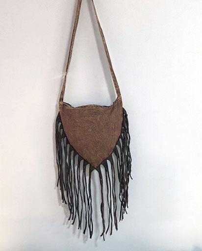 Stonewashed Tassle Cotton Bag