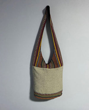 Mushroom Embroidery Cotton Jogi Bag