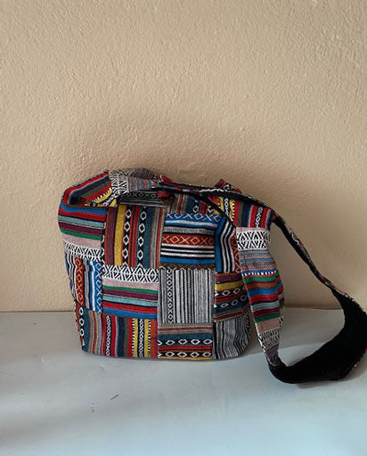 Front Patchwork Jogi Cotton Bag