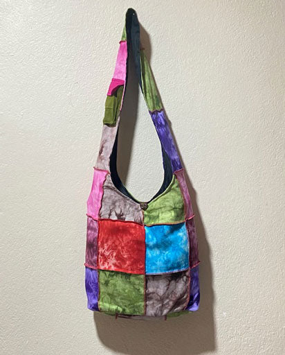 Patchwork Tie Dye Cotton Jogi Bag