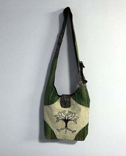Tree Embroidery Cotton Jogi Bag