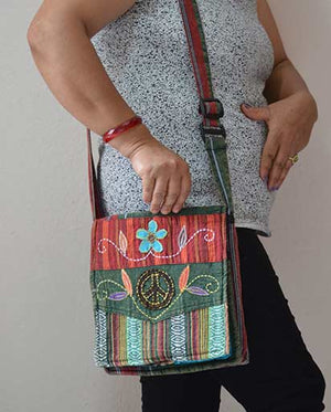 Applique Patchwork Cotton Bag