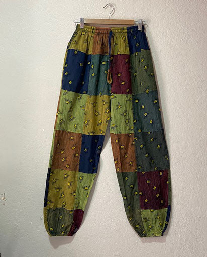 Patchwork Cotton Bee Trouser