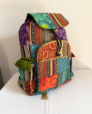 Handmade Patchwork Cotton Rucksack
