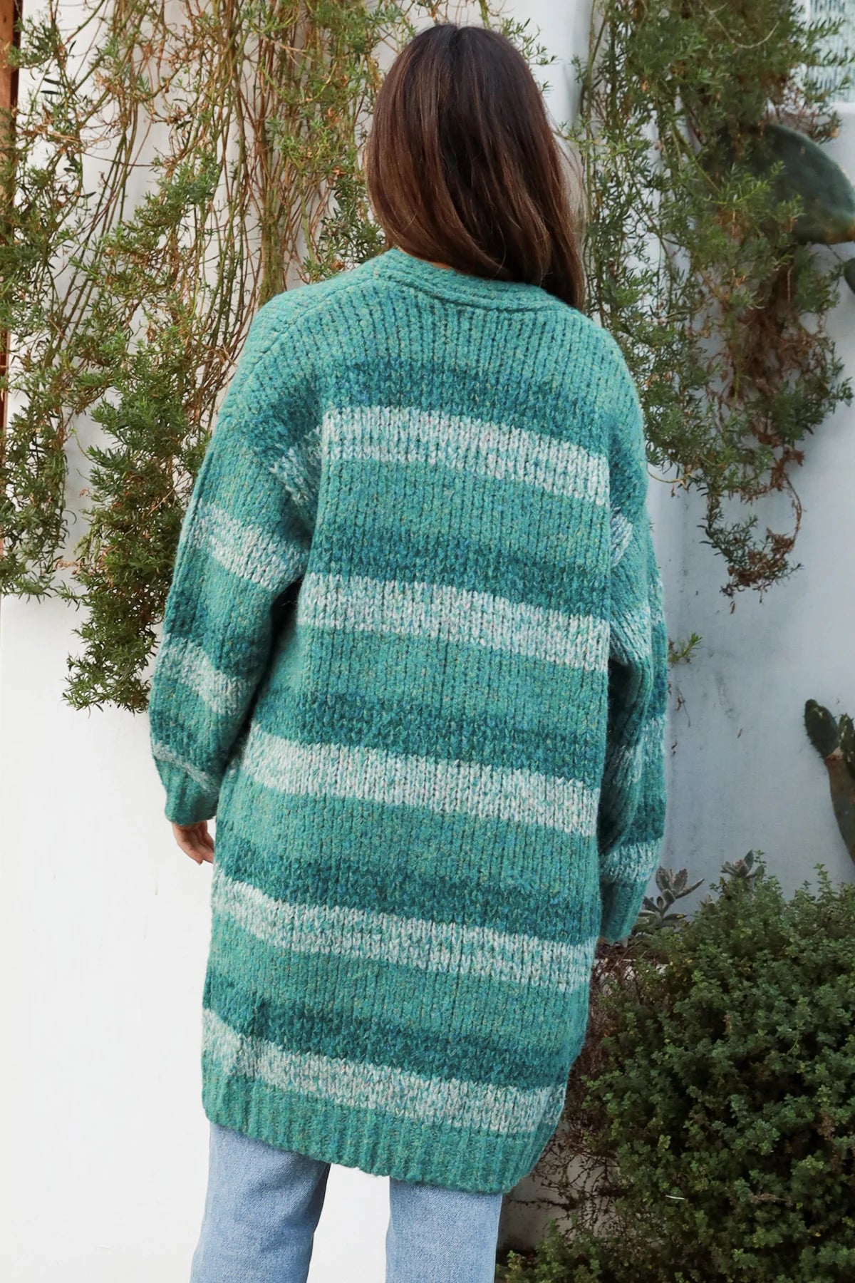 CHARLS STRIPED MIDI CARDIGAN