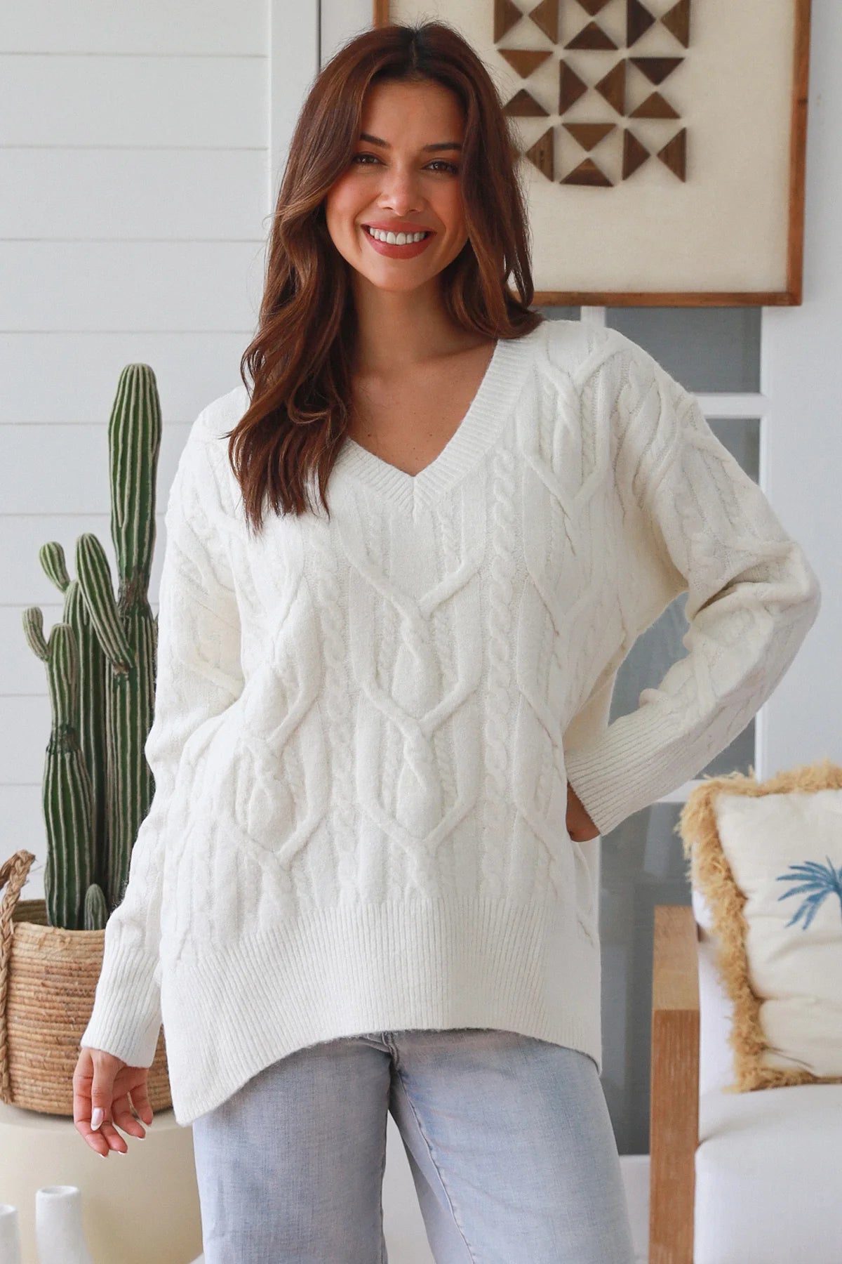 #Hampton V-neck Knit Jumper