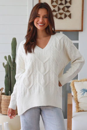 #Hampton V-neck Knit Jumper