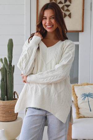 #Hampton V-neck Knit Jumper