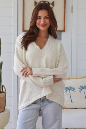 #Winnie V-neck Knit Jumper