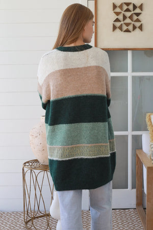 #Roxanne Banded Midi Cardigan