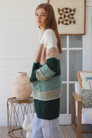 #Roxanne Banded Midi Cardigan